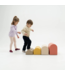 Zachte pastelroze foam stapstenen – speelset vol fantasie