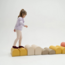 Foam blocks obstacle course in pastel pink for climbing, building & active play