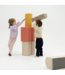 Zachte pastelroze foam stapstenen – speelset vol fantasie