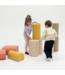 Zachte pastelroze foam stapstenen – speelset vol fantasie