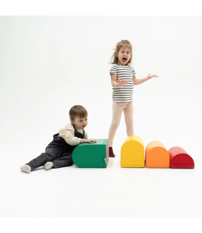 Foam blokken stapstenen in primaire kleuren –  speel- en balanceerset voor kinderen