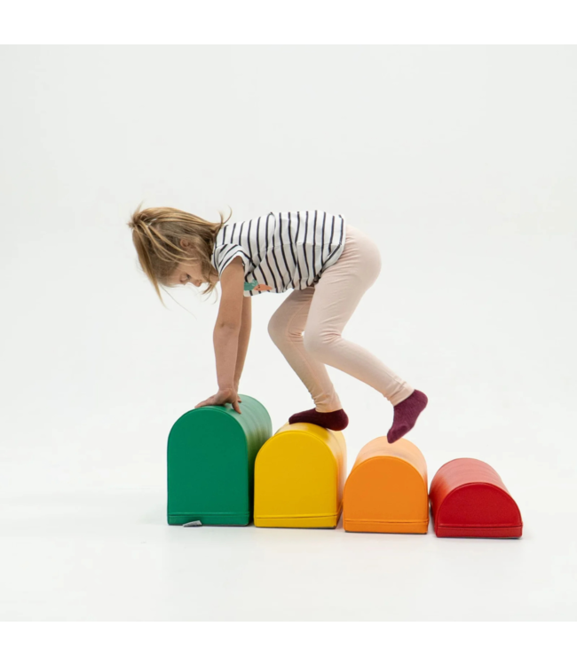 Foam blokken stapstenen in primaire kleuren –  speel- en balanceerset voor kinderen