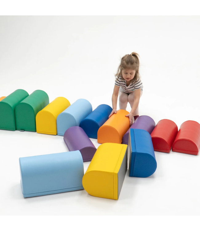 Foam blokken stapstenen in primaire kleuren –  speel- en balanceerset voor kinderen