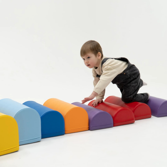 Foam blokken stapstenen in primaire kleuren –  speel- en balanceerset voor kinderen