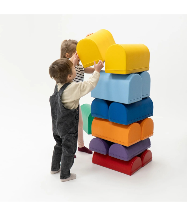 Foam blokken stapstenen in primaire kleuren –  speel- en balanceerset voor kinderen
