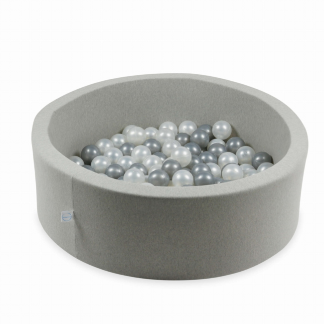 Ball Pit Balls Pearl White/Silver – Elegant and Safe Balls 7 cm for Hours of Fun Play