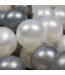Ballenbak ballen | 100 stuks | Parel wit/zilver
