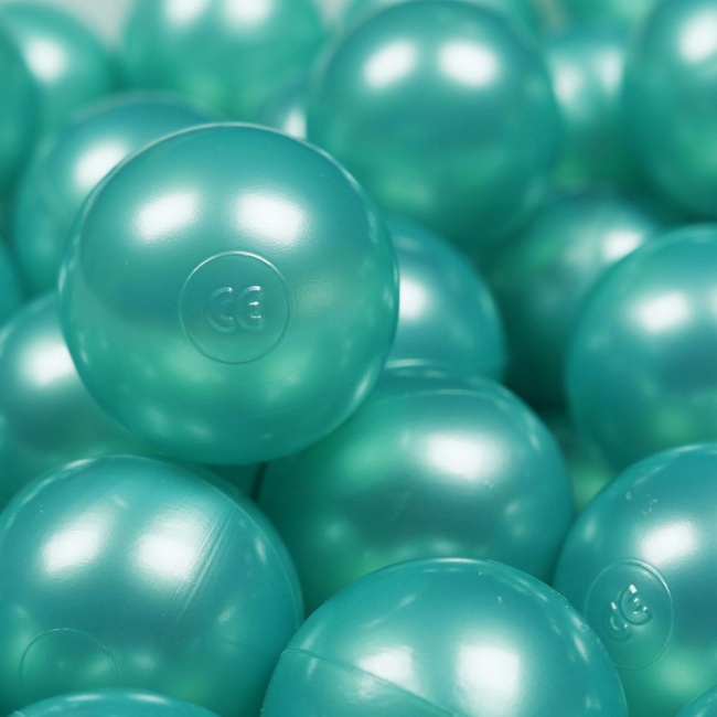 Metallic turquoise ballenbak ballen – set van 50 veilige speelballen