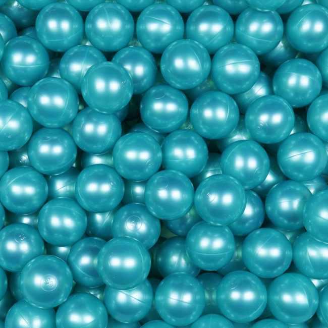 Metallic turquoise ball pit balls – set of 50 safe play balls