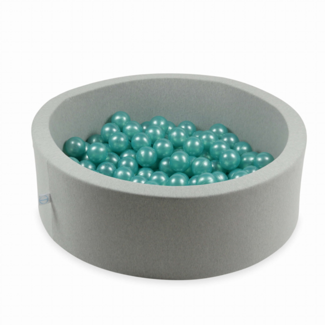 Boules turquoise métallisé pour piscine à balles – set de 50 boules sûres