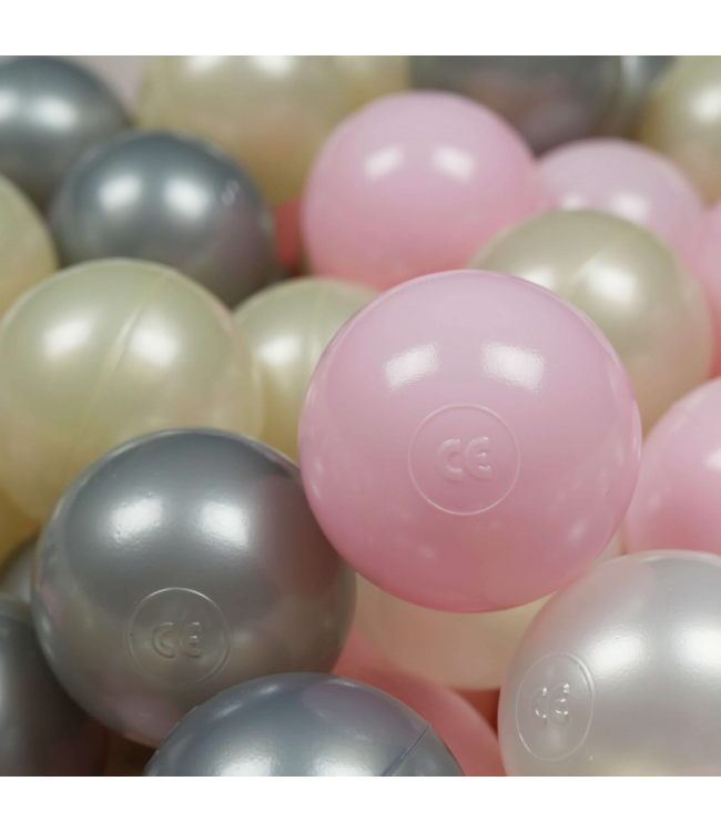 Ballenbak ballen | 100 stuks | Parel wit/zilver/ Licht roze/ Licht goud