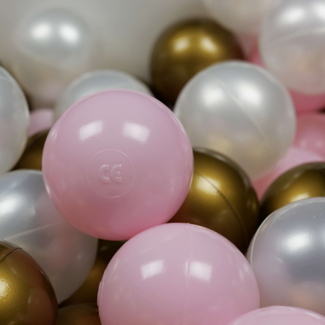 Ballenbak ballen | 100 stuks | Parel wit/zilver/ Licht roze/ Oud goud