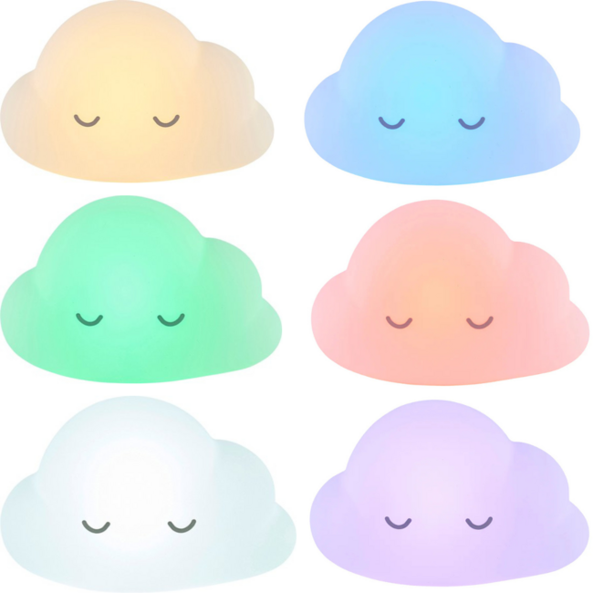 Nachtlampje wolk | Wit | Met afstandsbediening