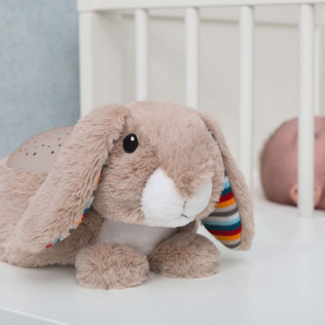 Sterrenprojector Ruby konijn – rustgevend nachtlampje met projectie voor baby’s en kinderen