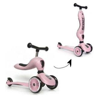 Scoot and Ride Trotinette et Porteur 2-en-1 | Rose