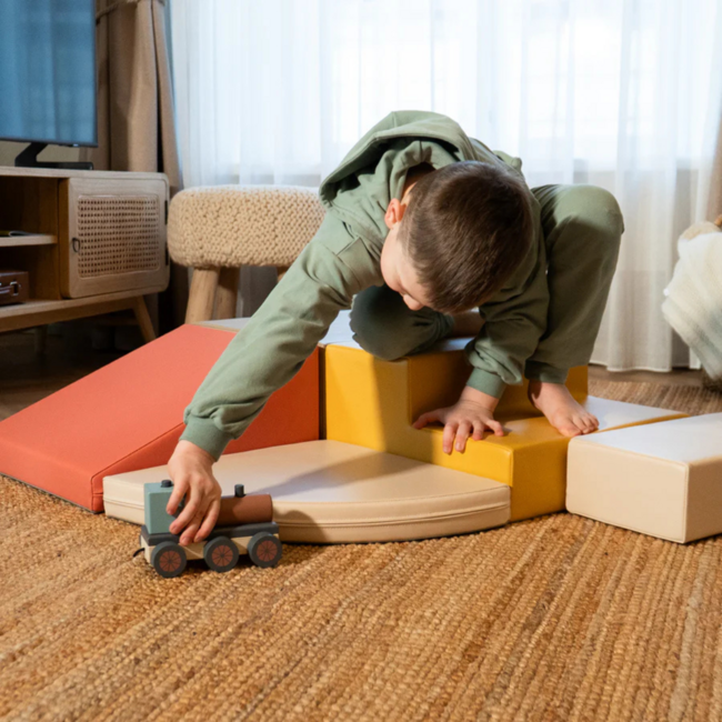 Schaumstoffblöcke Set Corner – kreativer und sicherer Spielspaß in Pastellrosa