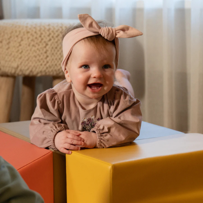 Foam blocks set Corner – creative and safe play in pastel pink