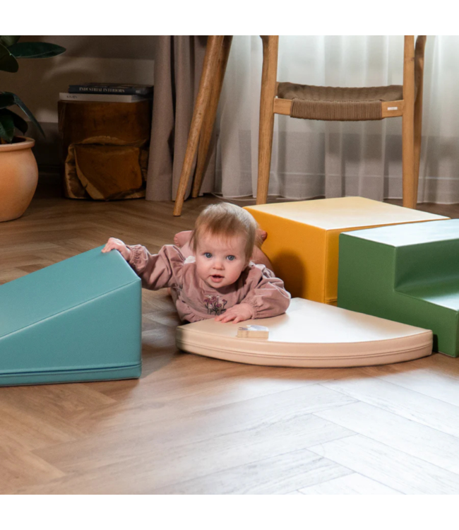 Foam blokken set Corner – creatief en veilig speelplezier in turquoise