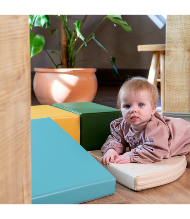 Foam blokken set Corner – creatief en veilig speelplezier in turquoise