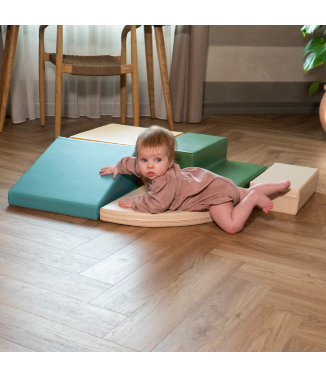 Foam blokken set Corner – creatief en veilig speelplezier in turquoise