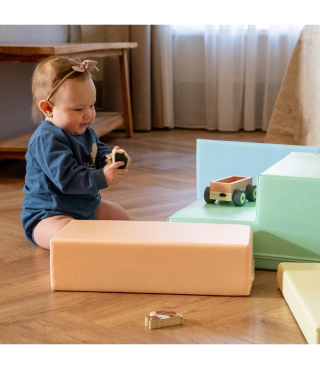 Foam blokken set corner pastel kleuren – zachte en kleurrijke blokken voor creatief spel en motorische ontwikkeling