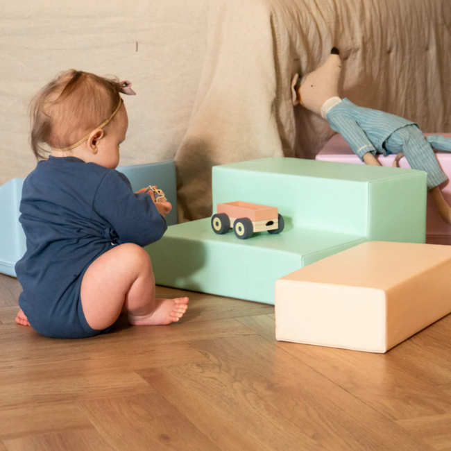 Foam block set Corner in soft pastel colours – build, play & explore