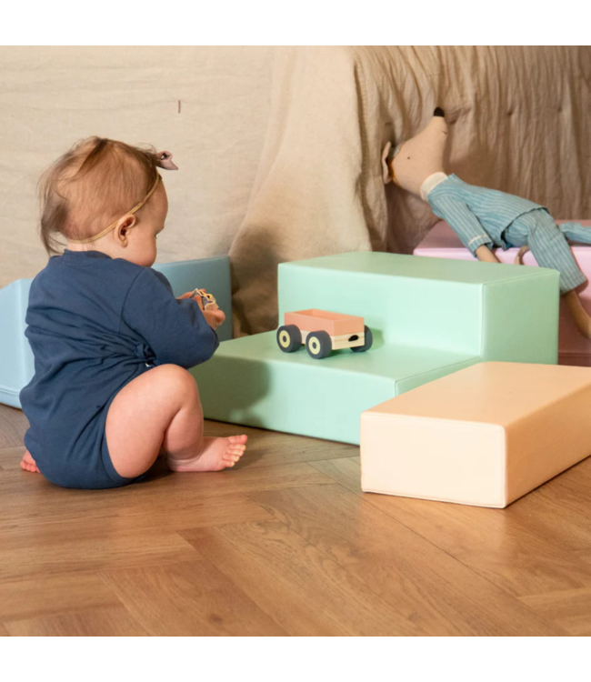 Foam blokken set corner pastel kleuren – zachte en kleurrijke blokken voor creatief spel en motorische ontwikkeling