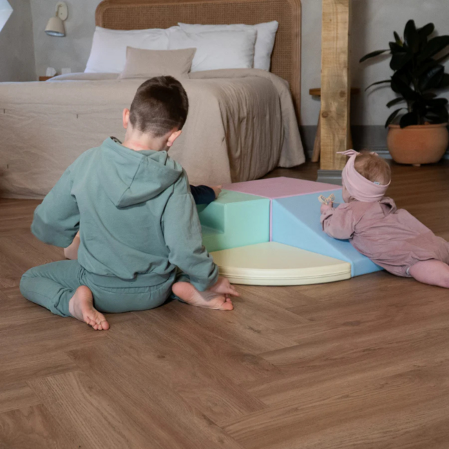 Schaumstoff-Blockset Corner in sanften Pastellfarben – Bauen & Spielen