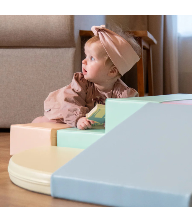 Foam blokken set corner pastel kleuren – zachte en kleurrijke blokken voor creatief spel en motorische ontwikkeling