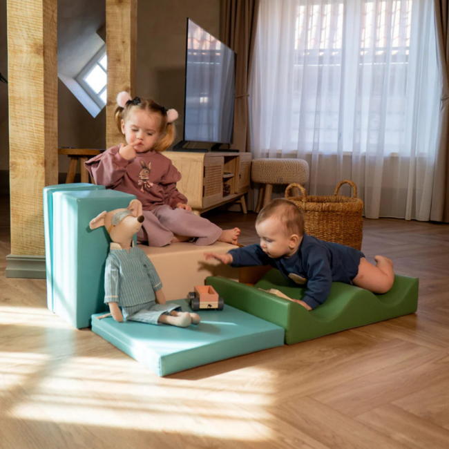 Foam block set Discover in turquoise – Creative play and building