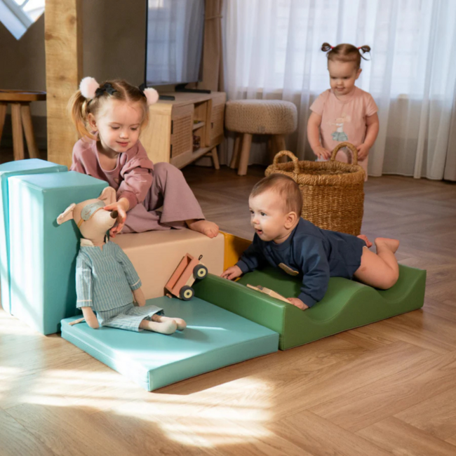 Foam block set Discover in turquoise – Creative play and building