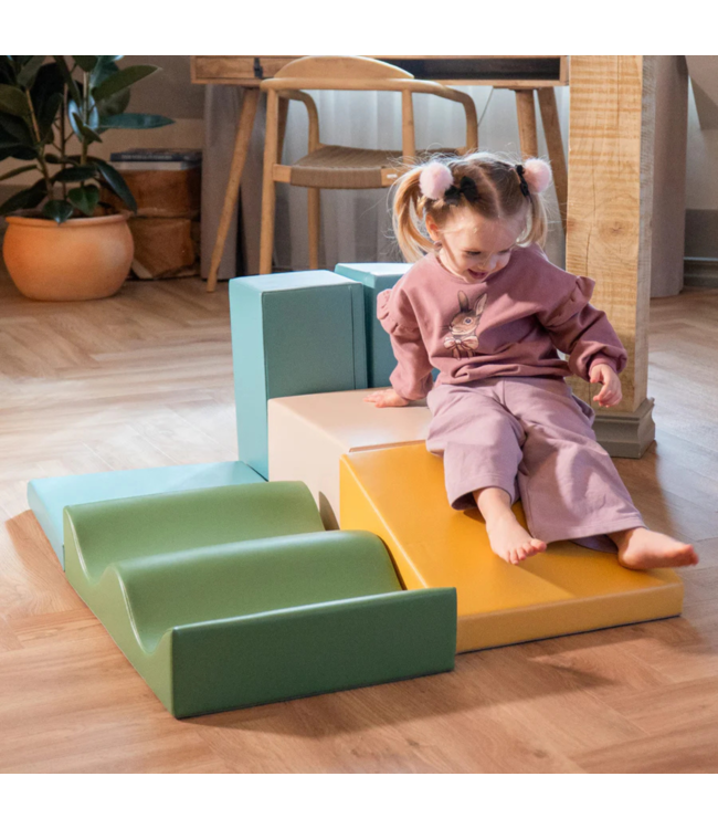 Foam blokken set Discover in turquoise – Creatief spelen en klimmen