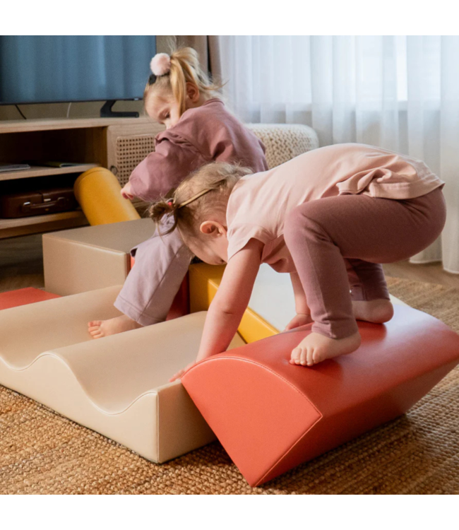 Foam blokken set Discover in pastel pink – zachte speelblokken voor kinderen