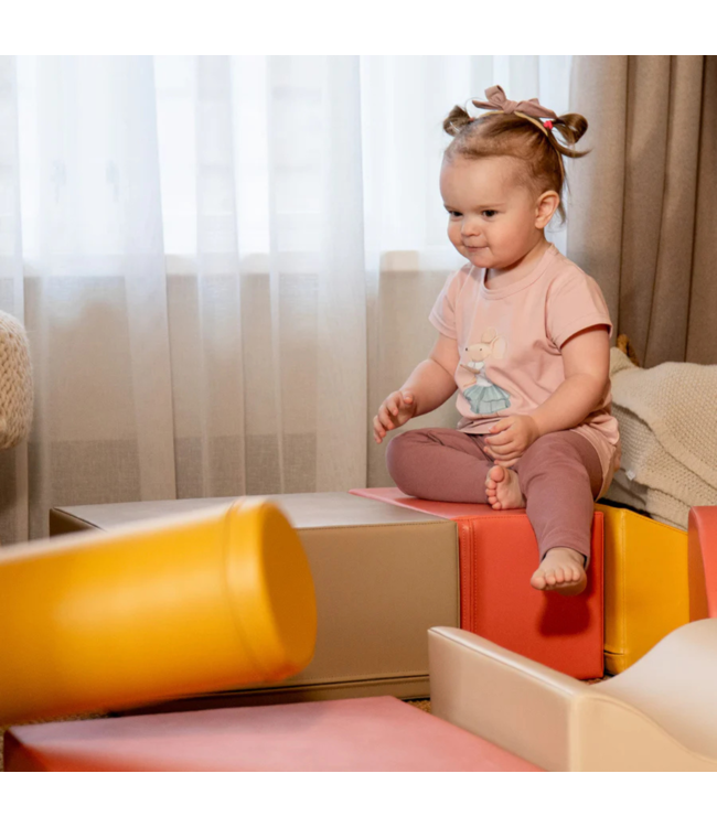 Foam blokken set Discover in pastel pink – zachte speelblokken voor kinderen