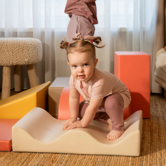 Foam blokken set Discover in pastel pink – zachte speelblokken voor kinderen