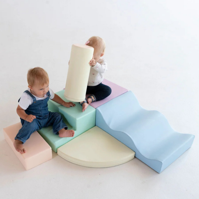 Foam block set Explorer – soft and creative play set in pastel colors