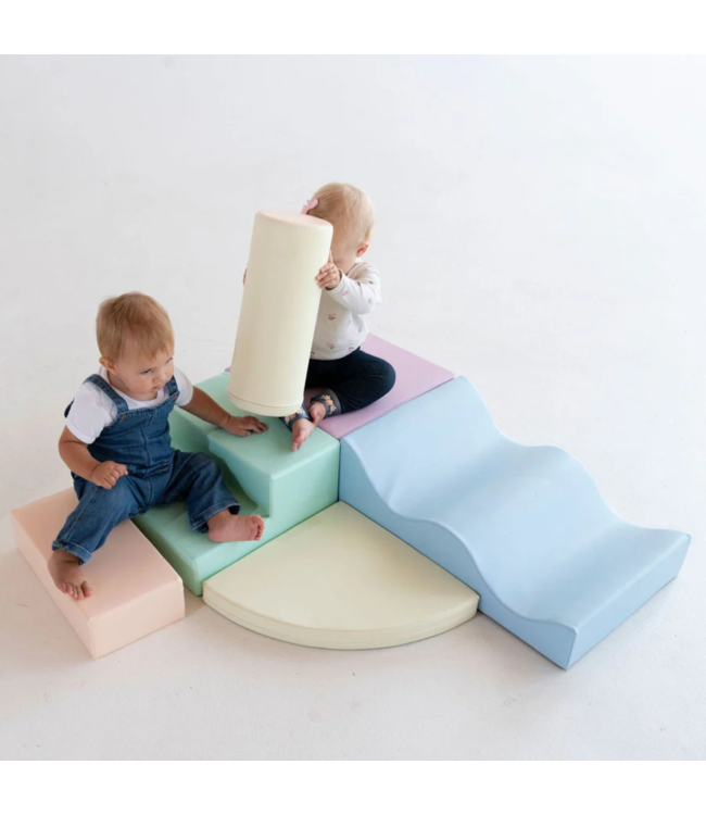 Foam blokken set Explorer – zachte en creatieve speelset in pastelkleuren
