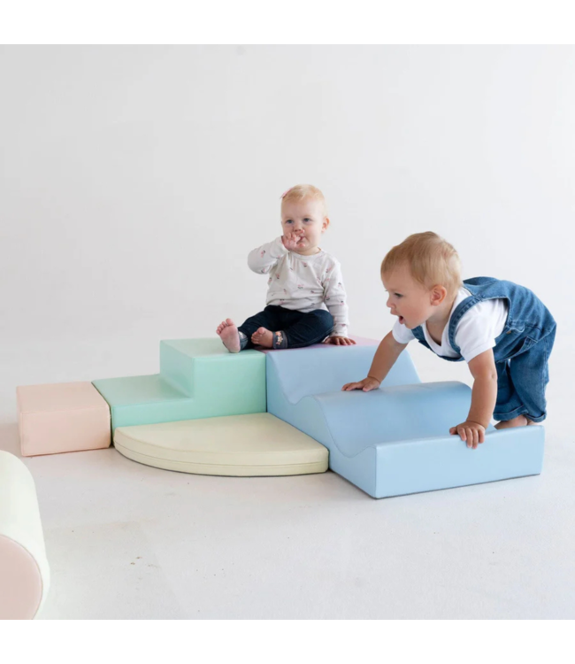 Foam blokken set Explorer – zachte en creatieve speelset in pastelkleuren