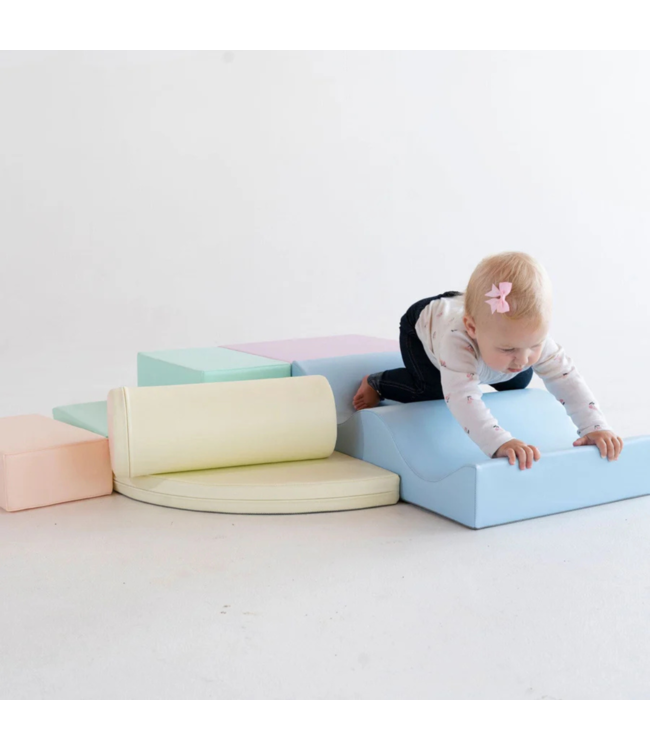 Foam blokken set Explorer – zachte en creatieve speelset in pastelkleuren