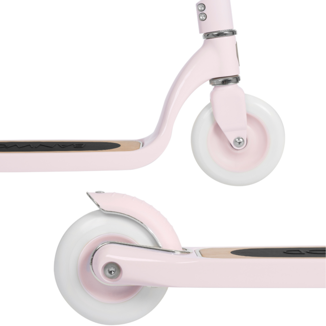 2-rädriger Kinderroller – rosa mit verstellbarem Lenker und rutschfestem Trittbrett