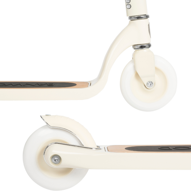 Luxe Vintage Kinderstep met Rieten Mand (Vanaf 6 jaar) – Cream