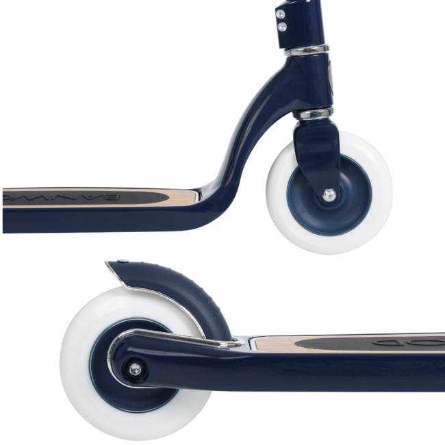 Trottinette Vintage de Luxe avec Panier en Osier (Dès 6 ans) – Navy