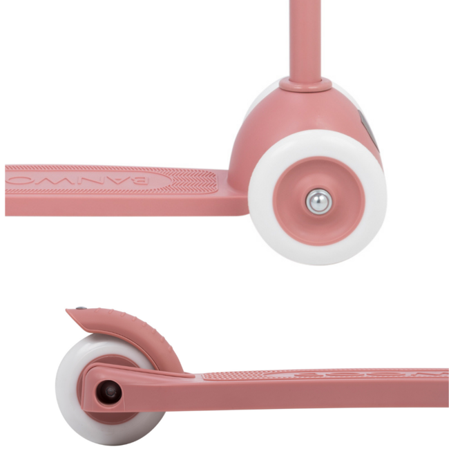 Duurzame 3-Wiel Kinderstep van 100% Gerecycled Plastic (Vanaf 3 jaar) – Raspberry