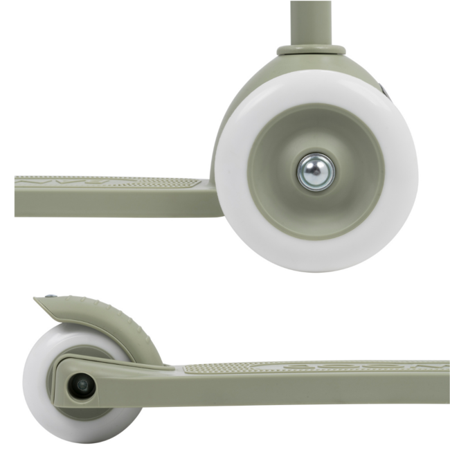 Trottinette 3 Roues Durable en Plastique 100% Recyclé (Dès 3 ans) – Olive