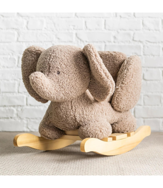 Hobbeldier olifant in teddystof voor kinderen vanaf 10 maanden