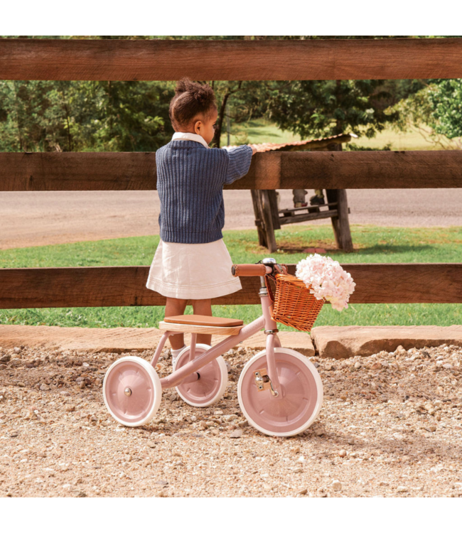 Driewieler in dusty roze