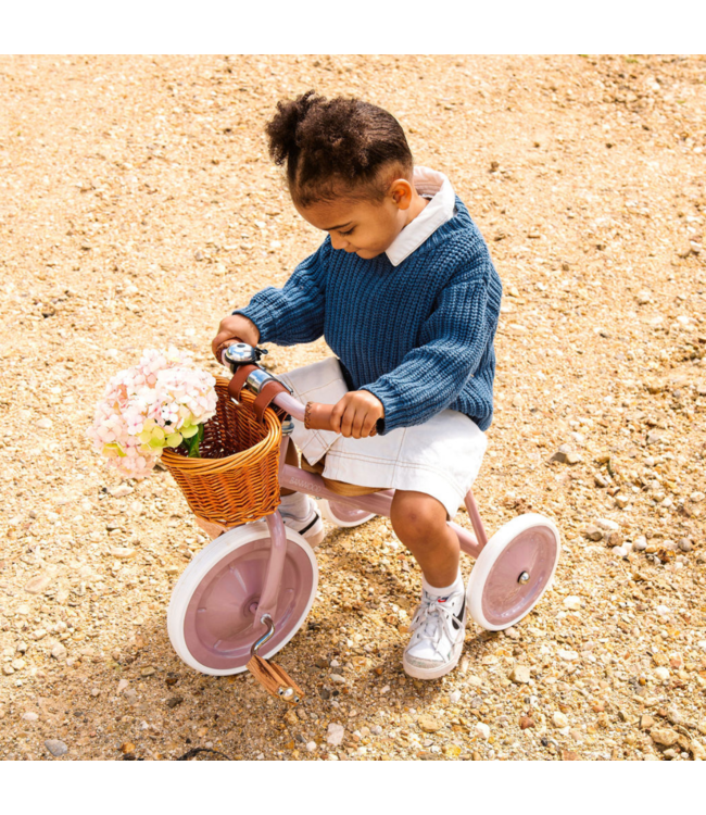 Driewieler in dusty roze