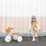 Tricycle vintage pour enfants avec panier | Blanc, sûr et durable