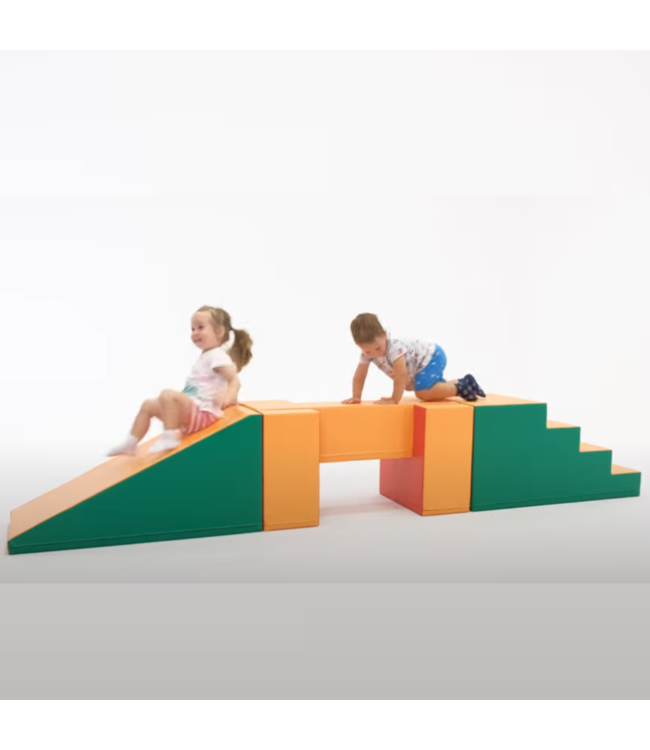 Uitbreiding Foam blokken glijbaan XXL – Balans brug groen