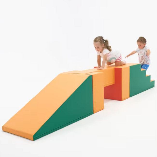 Uitbreiding Foam blokken glijbaan XXL – Balance Bridge beige/grijs